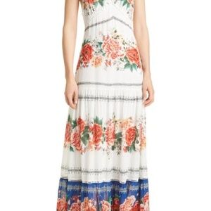 Farm Rio Manuela Floral Print Maxi size small